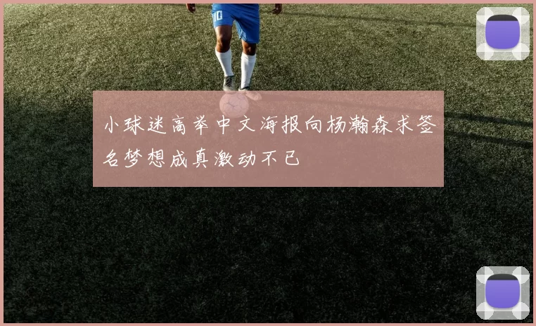 小球迷高举中文海报向杨瀚森求签名梦想成真激动不已